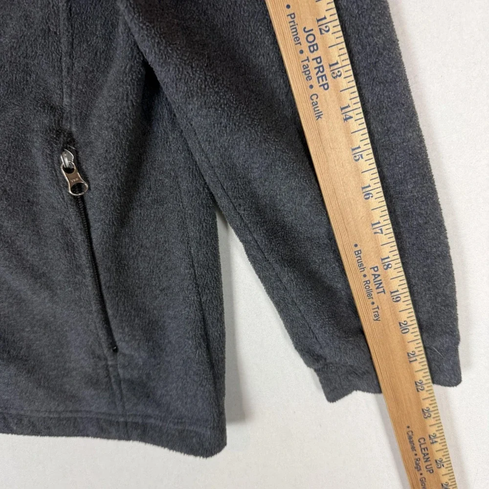 Columbia Jacket Kids Large 14/16 Gray Fleece Full Zip Stand Collar Cozy Warm